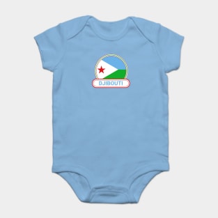 Djibouti Country Badge - Djibouti Flag Baby Bodysuit